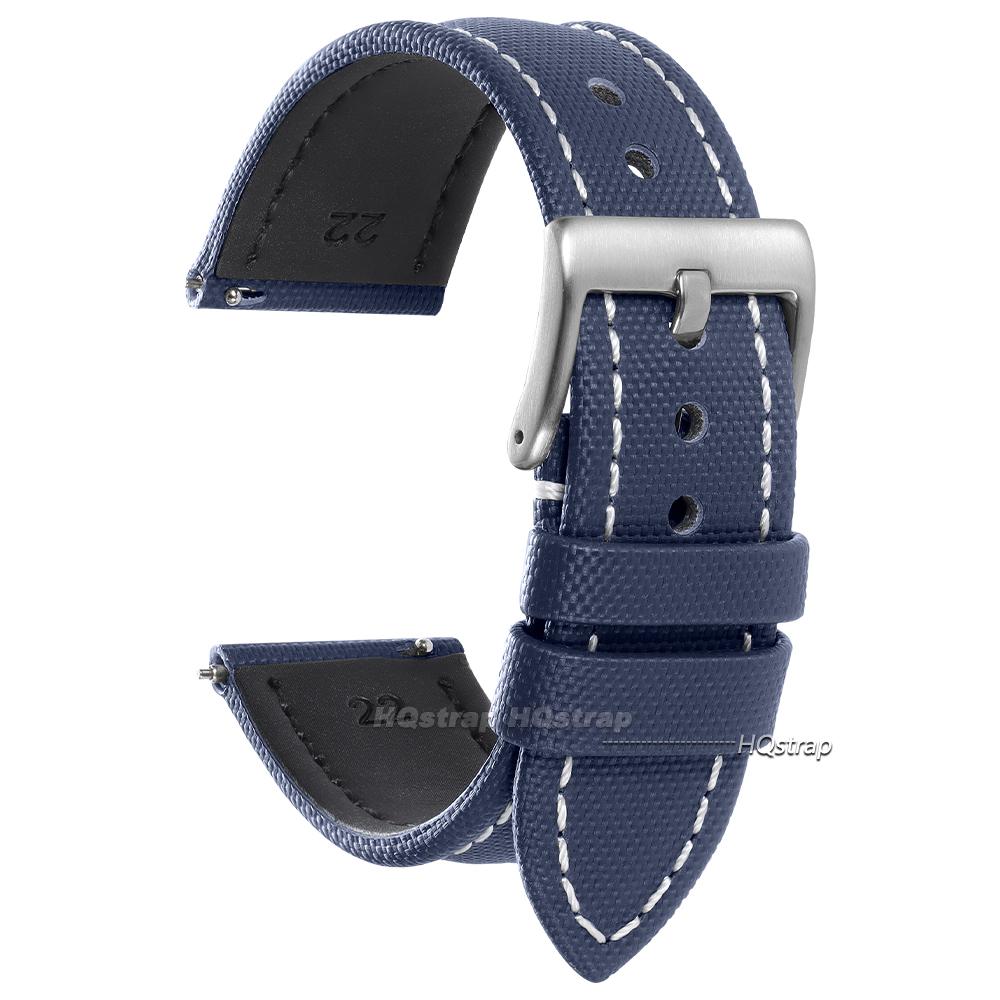 Premium Segeltuch Uhrenarmband Strap Wasserdichtes Nylon 18mm 19mm 20mm 21mm 22mm Damen Herren Sport Armbänder Schnellverschluss Armband
