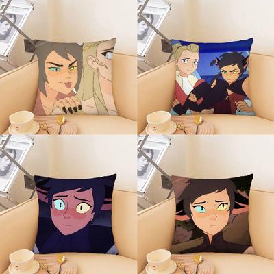 Pc CCatradora Shera Vintage Anime Pillow Case Fashion Square Pillowcase Bedroom Sofa Room Ins Decoration Leisure