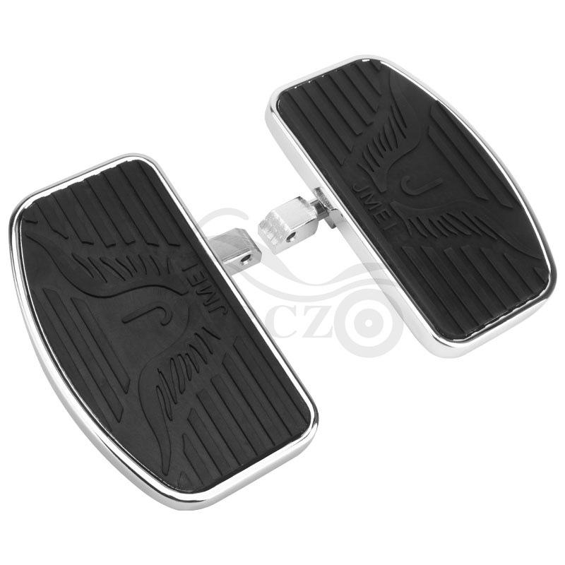 Universal Eagle Motorcycle Footrests - Black (Front & Rear)
