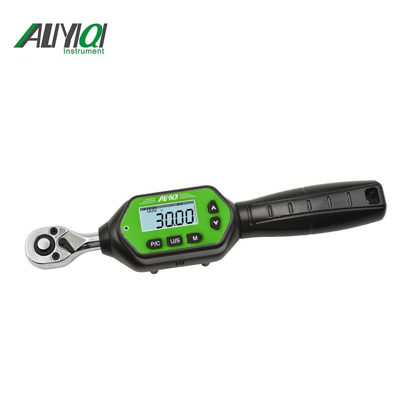 30Nm Industrial Grade Digital Torque Wrench 2% Precision Interchangeable Head Stainless Steel 72 Teeth Multi-Mode Operation OEM (green,Chrome Plated&Ratchet Torque Wrench&1/4) зелёный