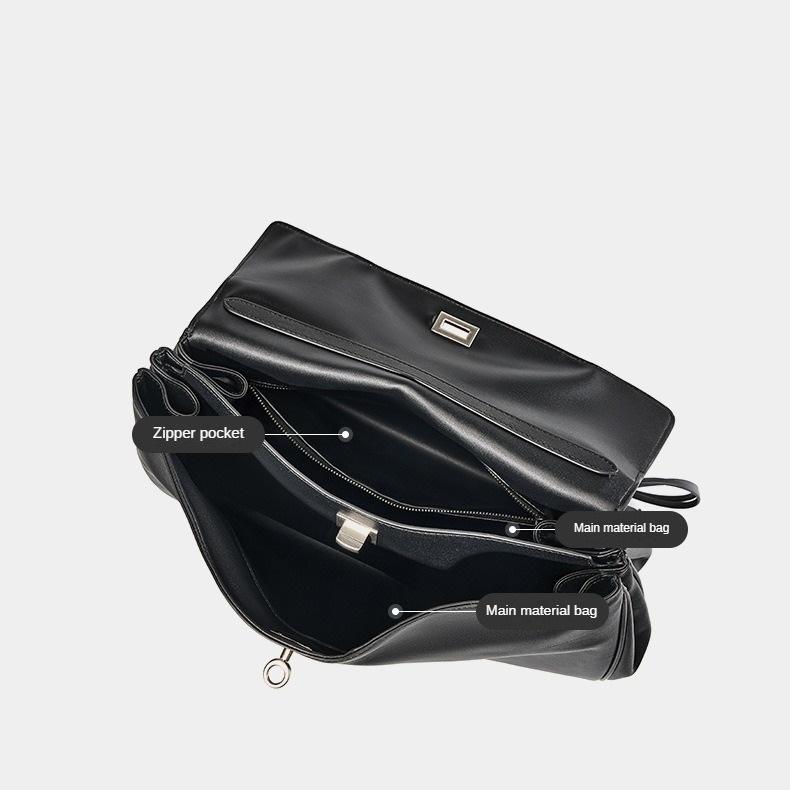 Borsa a mano da donna in vera pelle, grande capacità, disponibile in due misure QSL2727