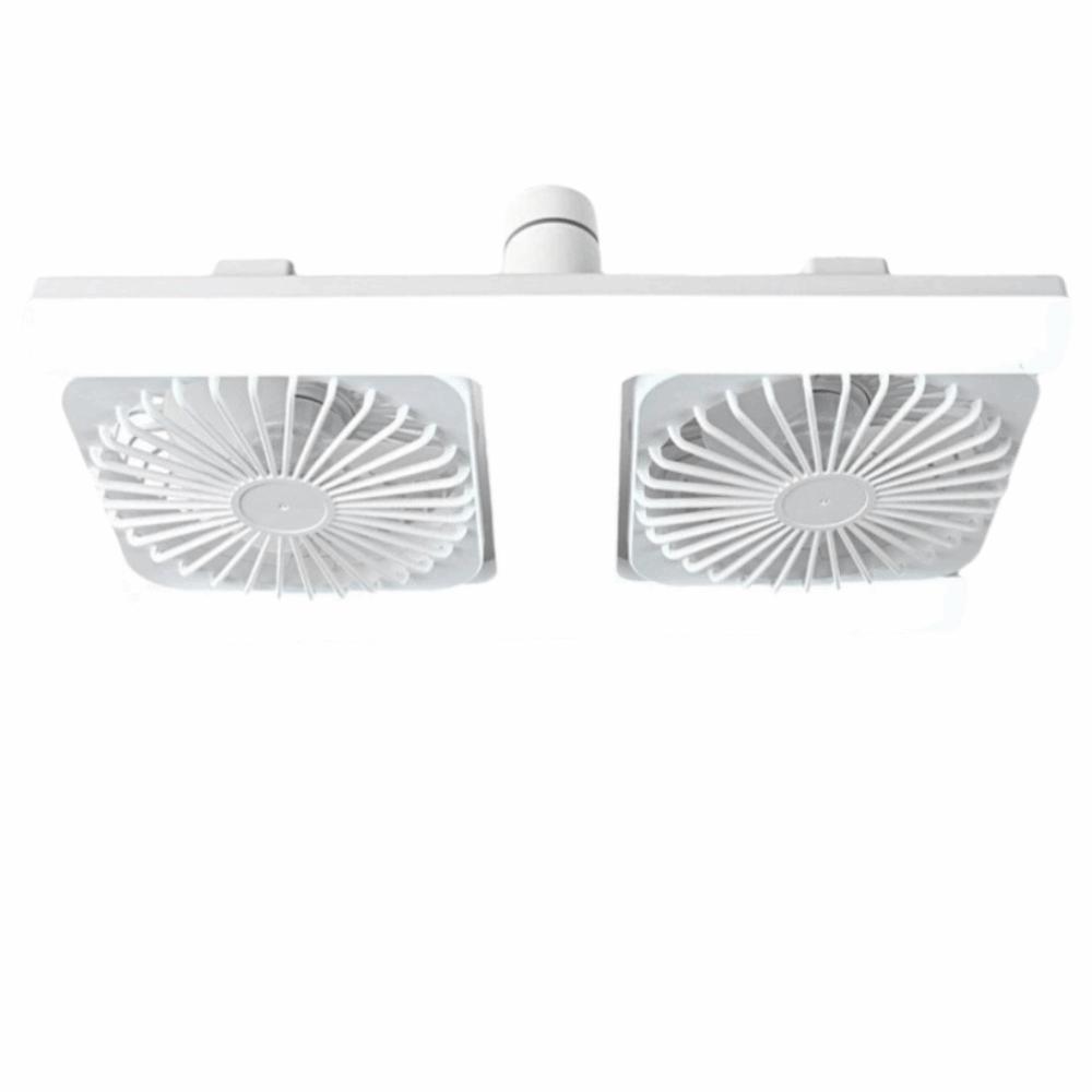 Double Blades E27 Ceiling Fan Silent Operation Remote Control Fan Ceiling Fan Light  Patio Use белый