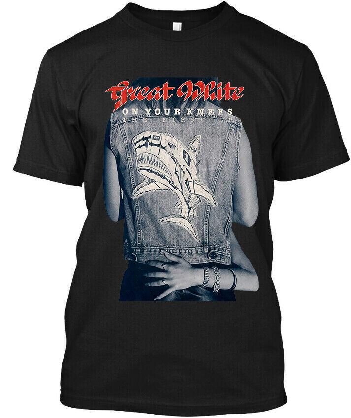 New Popular! Great White On Your Knees American Vintage Art Logo T-Shirt S-5XL Unisex T-Shirt S