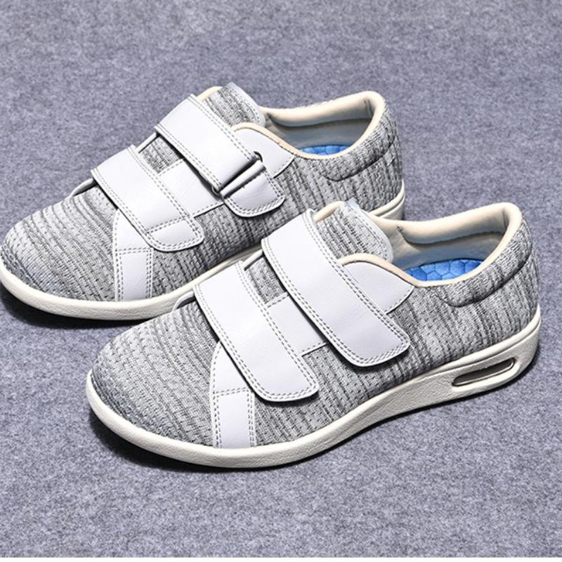 Herren- und Damenschuhe für breite und geschwollene Füße, bequeme Freizeitschuhe, große Größen, Klettverschluss-Schuhe für nach Operationen und Knochenprobleme