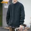 JEEP Men's Loose Fit Thickened Round Neck Knit Sweater