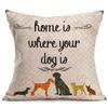 Dog Animal Quotes Linen Pillowcase Sofa Cushion Cover Home Decoration Can Be Customized For You 40x40 50x50 60x60 45x45