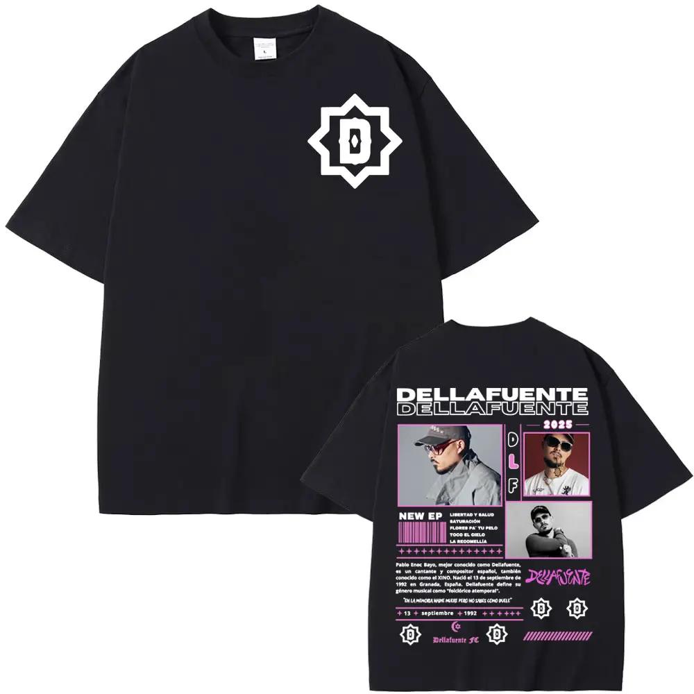 Rapper Dellafuente New Album 2025 Tour T-shirts Men Women Harajuku Gothic Hip Hop Punk T Shirt Fashion Casual T-shirt