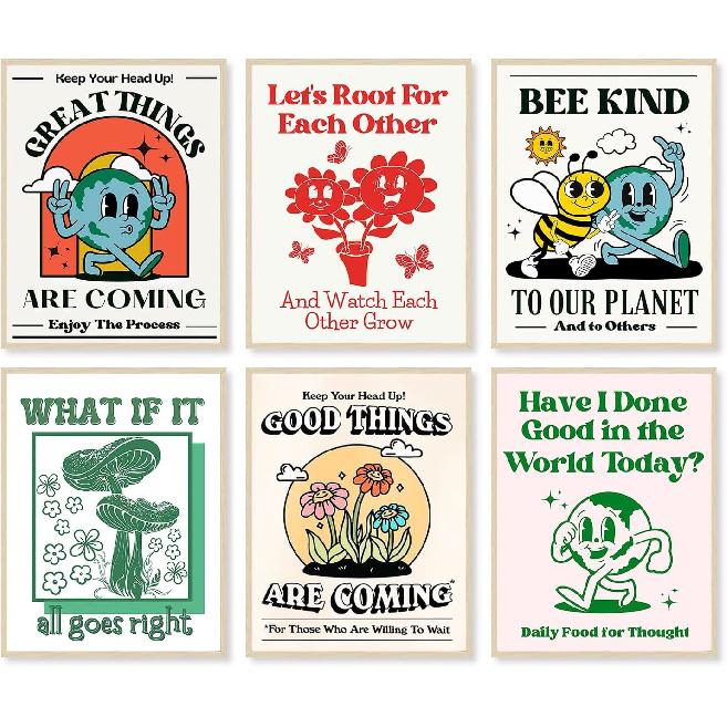 GIFTSFARM Vintage Posters, Retro Wall Art, Retro Poster for Room Aesthetic Retro Poster