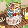 Picnic Box Clear Food Storage with Drain Plate for Easy Outdoor Use