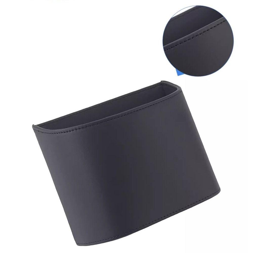 Leather Vehicle Garbage Bin Hanging Rubbish Bucket Car Organizer Car Backseat Storage Box  Sundries