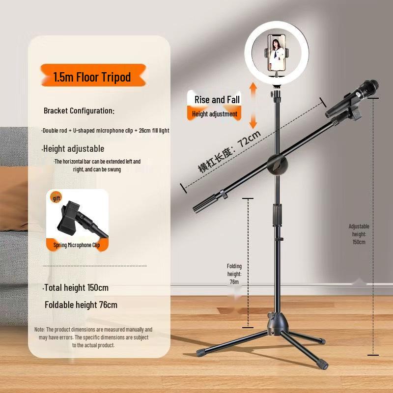 Kids' All-in-One Stage Mic with Folding Tripod for Singing & Streaming