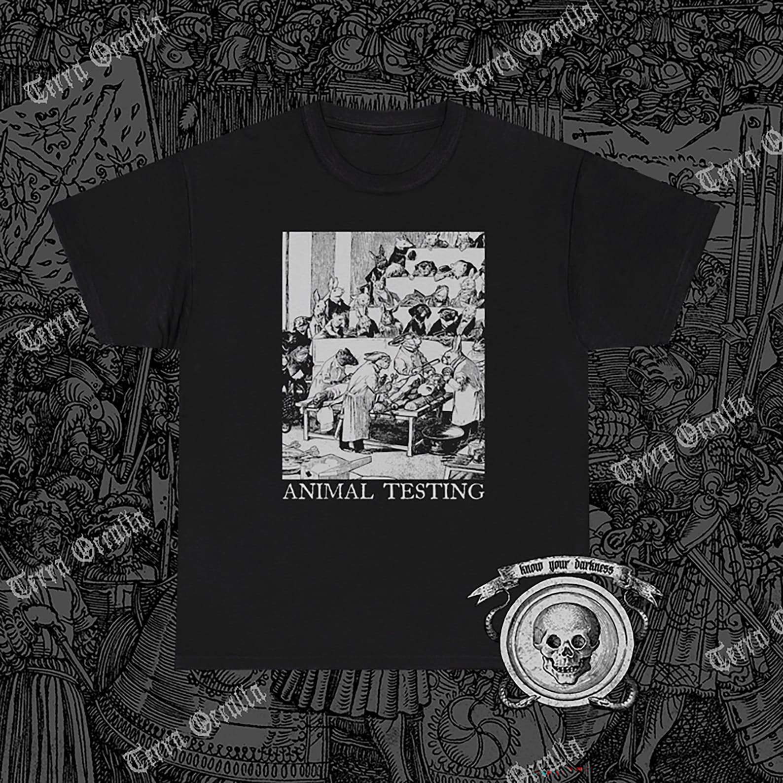 Stop Animal Testing, Satirical Animal Rights Tee 2XL