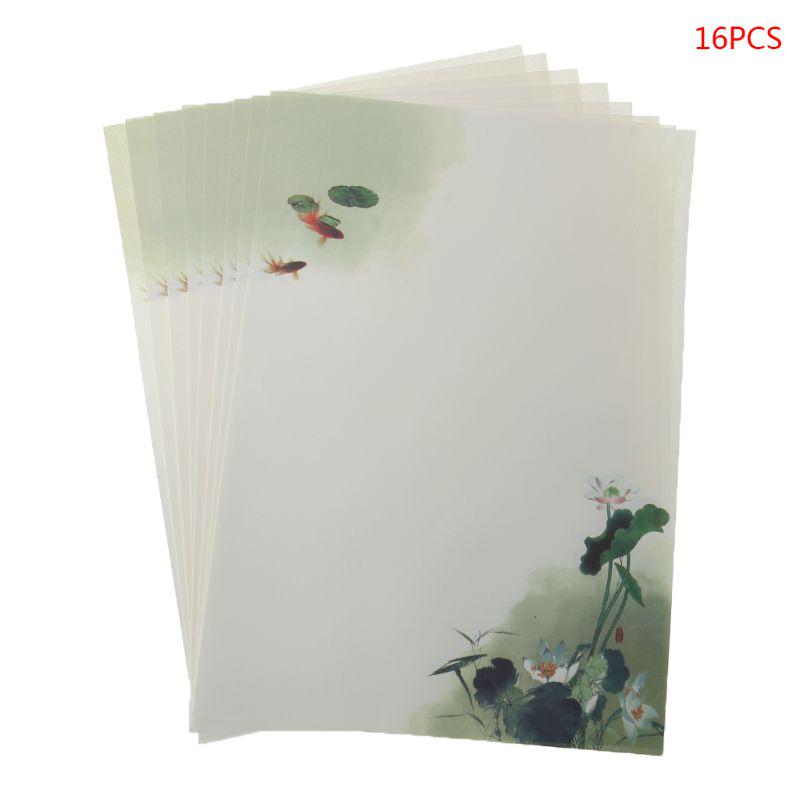 16 Teile/paket Schöne Chinesischen Stil Brief Papier Tinte Malerei Schreiben Studenten Schreibwaren Büro