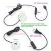 1Pcs Dc Waterproof Round Lamp Usb Led Illumination Colorful Light With Hole For Fish Tank Pool Garden Aquarium Decor Lighting