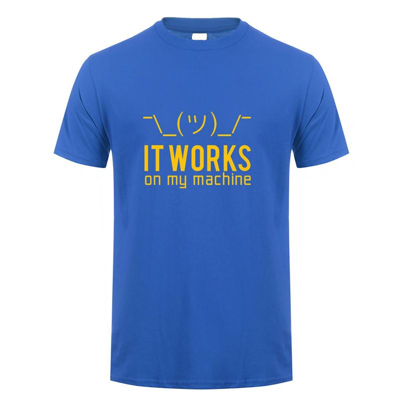 

Летние мужские футболки забавные футболки с надписью «It Works on My Machine» футболка мужская хлопковая футболка с коротким рукавом программист футболки OZ-148 XXXL