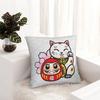 Luck & Fortune Cat Neko Maneki Pillowcase Soft Fabric Cushion Cover Decorative Pillow Case Cover Chair Square