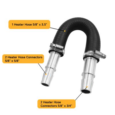 Engine Heater Core Bypass Kit with 58"" 34"" Hose Compatible with Most Common Heater Hoses