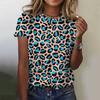 Sexy and Fashionable Leopard Print Casual Short Sleeved Street Women's T-shirts