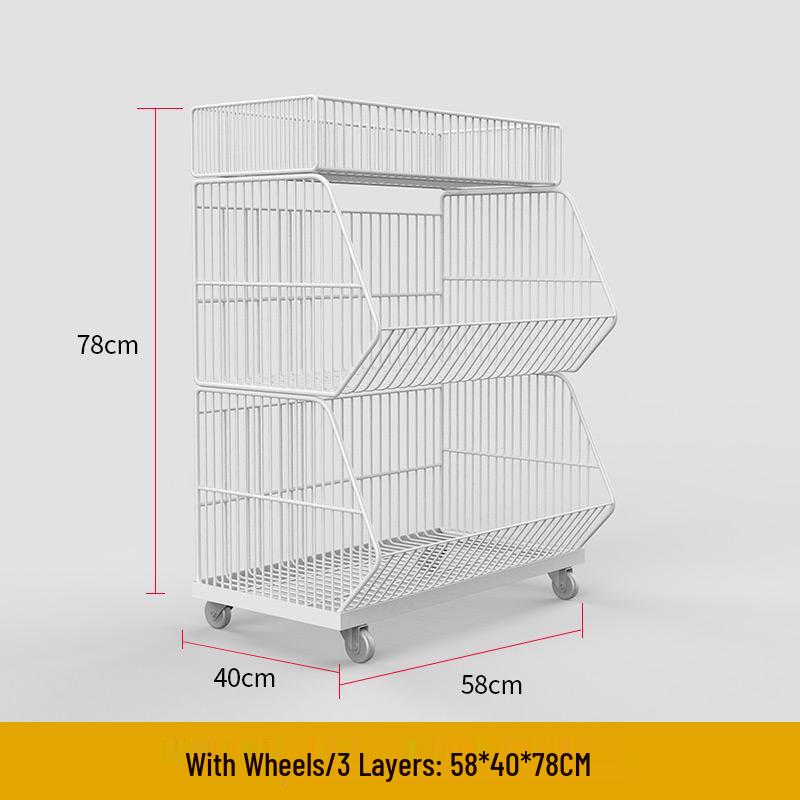 Multi-Layer Stackable Display Basket for Snacks & Vegetables