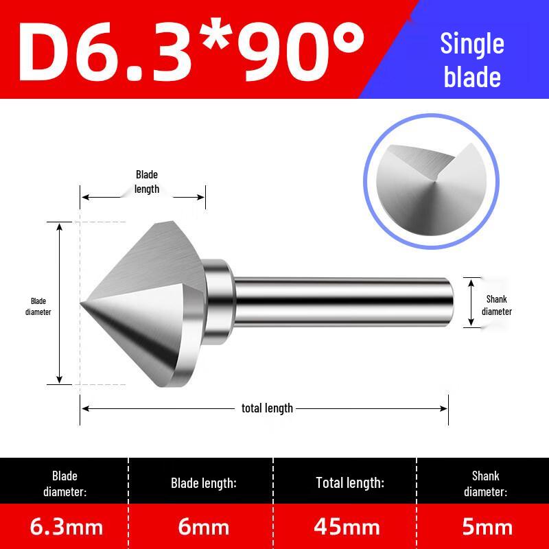 

90-Degree Chamfer & Deburring Countersink Bit