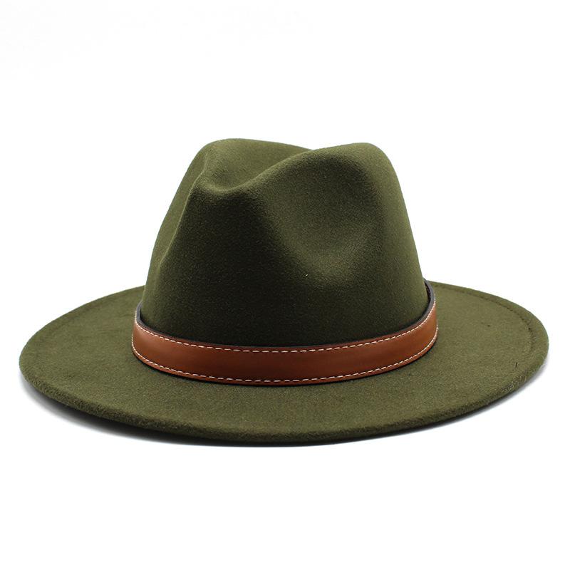 Top Hat British Classic Jazz Hat Wool Hat Big Eave Hat Flat Edge Hat For Men And Women