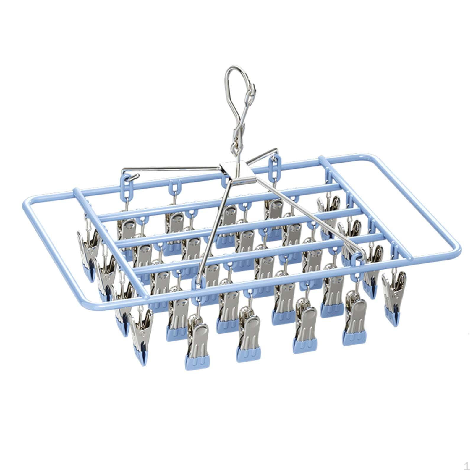 

Сушильна стійка Вішалка для шкарпеток Міцна 28 затискачів Портативна прищіпка Затискач для підвішування білизни для шкарпеток Blue