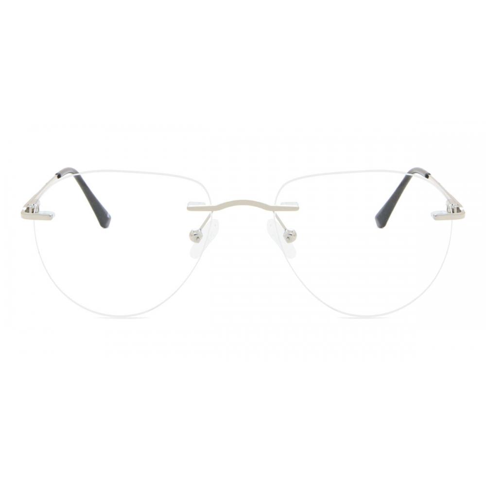 

Rimless Oval Silver Smartbuy Collection Harlem Wm6509 C4 Fashion Unisex Eyeglasses Silver/53
