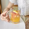 510ml Simple Transparent Glass Cup with Handle Home Juice Milk Tea Cup Cold Cup Bar Beer Glasses Large Capacity Drinkware