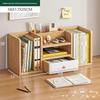 Desktop Bookshelf Organizer with Drawer