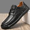 Leather Men Casual Shoes Outdoor Leisure Walk Men Moccasins Handmade Shoes Retro Style Business Shoes Big Size 48
