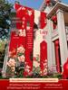 Double Happiness Banner for Outdoor Rural Wedding Courtyard Decor