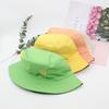 Alphabet Embroidered Bucket Hat Women Sunscreen Visor Outdoor Travel Leisure Double-Sided Can Wear Basin Hat