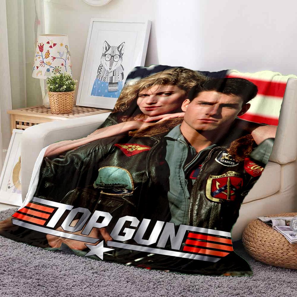 Top Gun Flannel Blanket Throw Blanket Soft Warm Sofa Bed Camping Car home Decor Unique Christmas Gift C930178