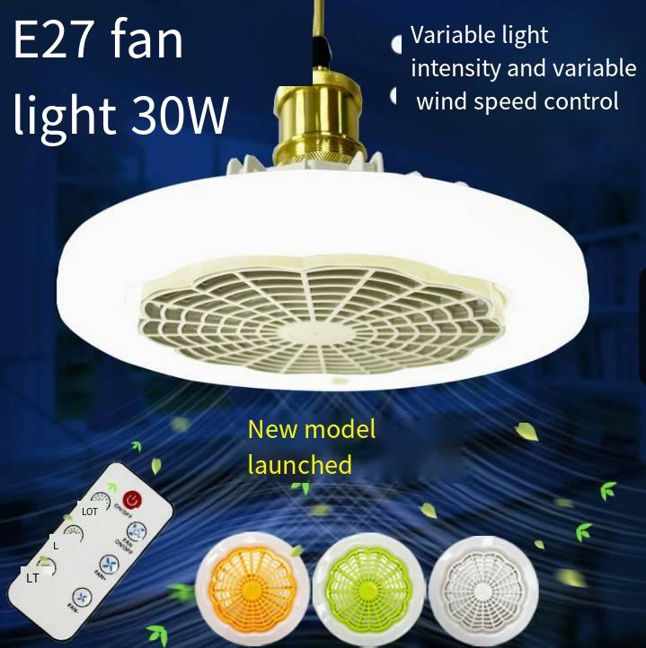 30W Ceiling Fan with Integrated Lights Remote Control Ceiling Lighting Fan Lamp Bedroom Living Room Switch Control Home Lamps