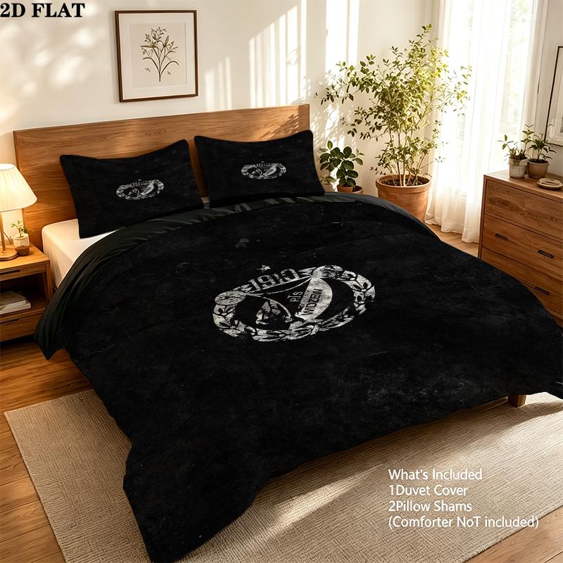 Rts Widzew D Pattern Bedding uilt Set uilt Cover Pillowcase Home Decoration Birthday Gift (1 * duvet cover + 2 * pillowcase without core)