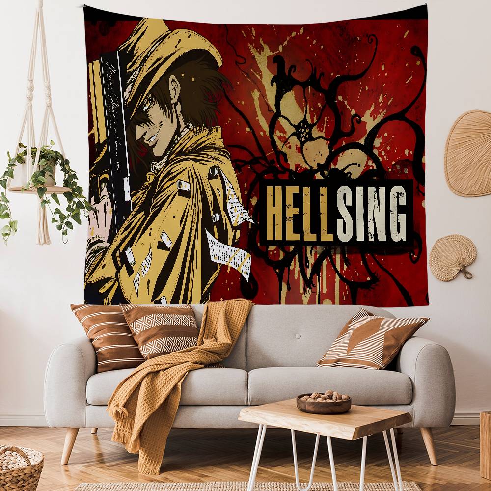 Anime Hellsing DIY Wall Tapestry For Living Room Home Dorm Decor Wall Art Decor
