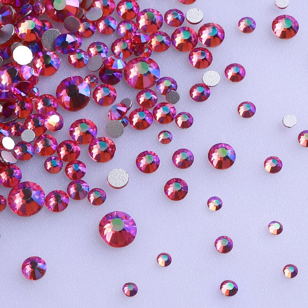 High Quality Rhinestone Non Hotfix Bulk Transparent Crystal AB Glass Rhinestones Mixed Sizes
