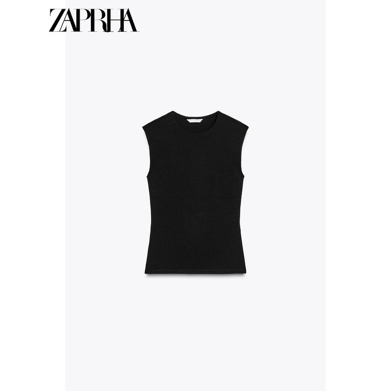 Zaprha 2025 New Arrival Sexy Multi-Color Cotton Blend Plaid round Neck Sleeveless Tops Female Slim Looking 2335151