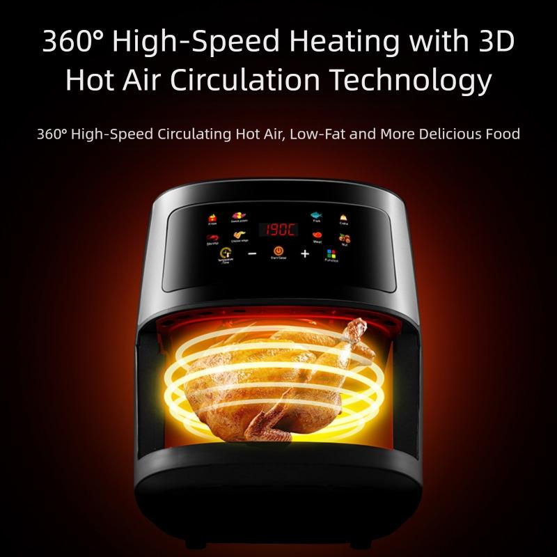Stainless Steel Large Capacity Oil-Free Air Fryer: New Multifunctional Electric Model