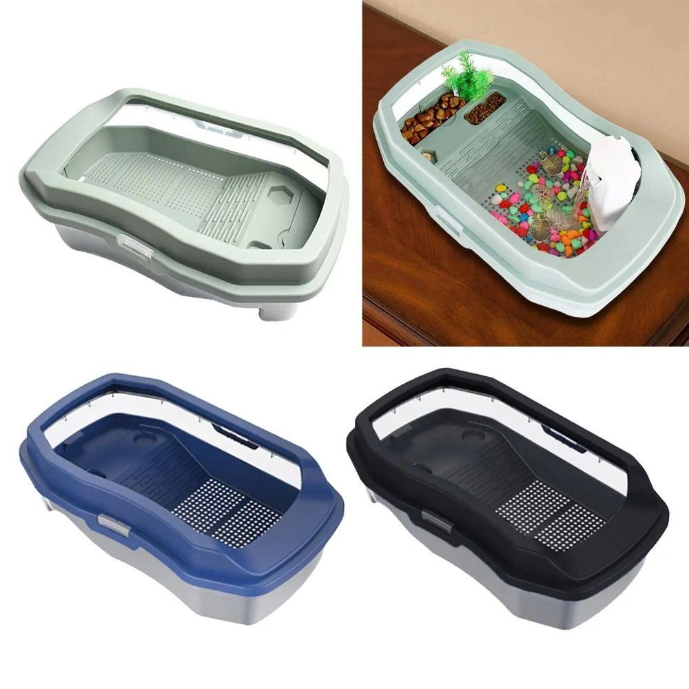 Anti-Slip Turtle Habitat Widen Turtle Tank Container Turtles Tank Aquarium  Crayfish Small Reptile