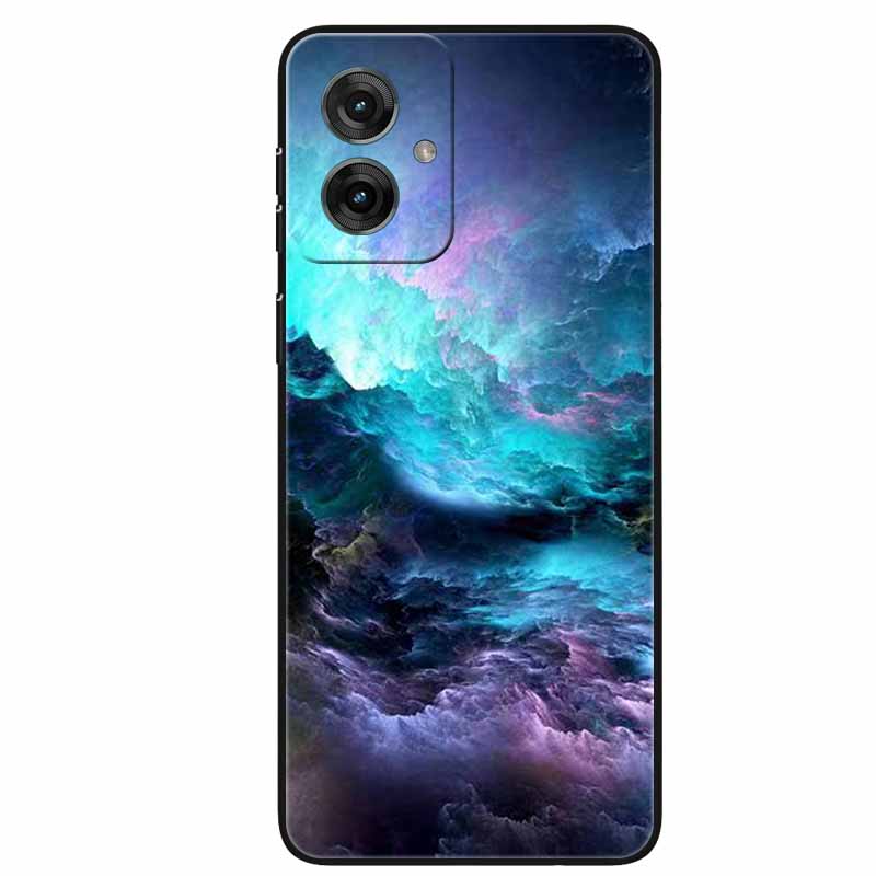 

For Motorola Moto G55 Case Cool Black Silicone Soft TPU Phone Cases for Moto G55 Back Funda Wolf Animals Painted Shells G 55 5G Moto G55