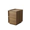Mid-Century Modern Nightstand made of Oak, 38 x 48x 50 cm, Bedroom Nightstand, Handleless Drawer Design, 1 Piece.