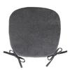 Kawashima Selkon Dining Seat Cushion, Lacquer, Dark Gray, 45 X 43 Cm, LN8001, Made In Japan