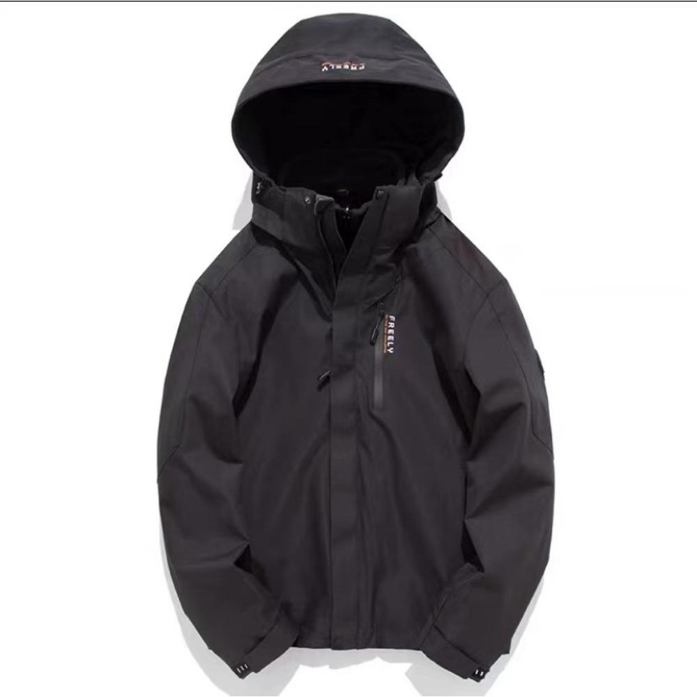 

Зимняя куртка с цветными блоками для мужчин и женщин, три в одном, съемная, утолщенная подкладка из золотистого норкового бархата, ветрозащитная, водонепроницаемая и теплая для отдыха на природе M