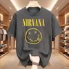 Nuova T-shirt Unisex Nirvana Rock Band 100% Cotone Stile Hiphop Unisex e Unisex Oversize Y2K Tee Casual Larga per Esterno Strada