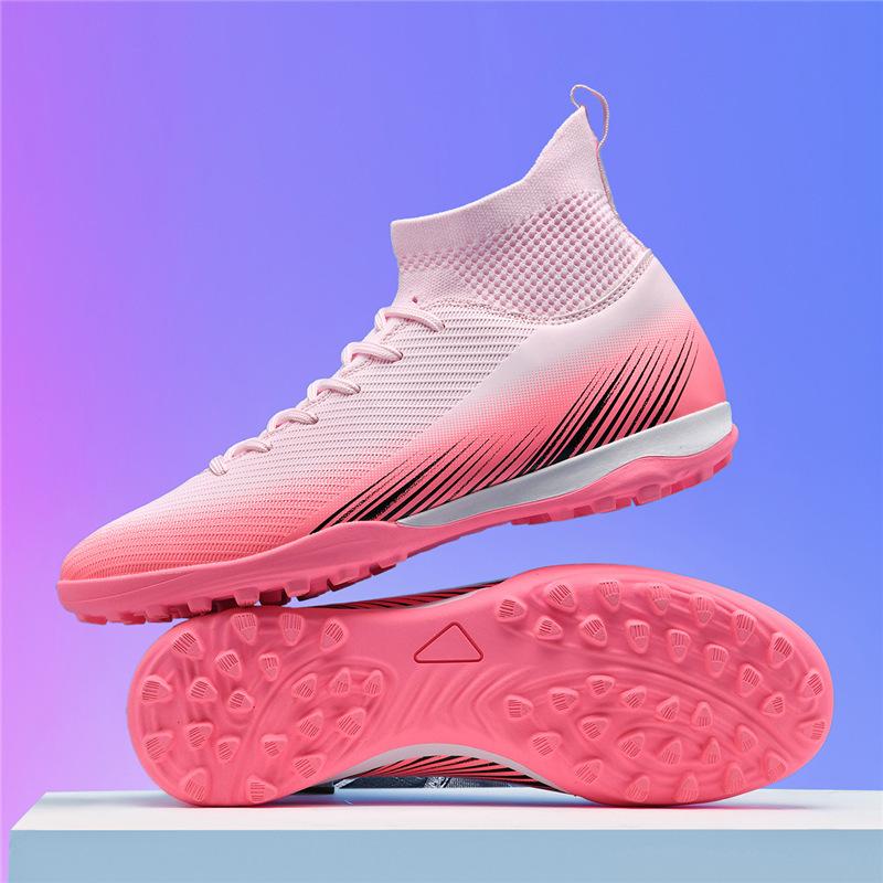High-top Adult Football Shoes Men's and Women's TF Broken Nails Artificial Turf AG Long Nails Student Training Shoes
