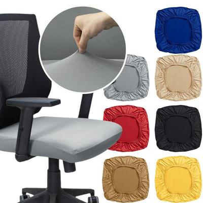 Fashion Removable Office Chair Seat Covers Stretch Washable Chair Dustproof Cover Solid Color Chair Cover Home