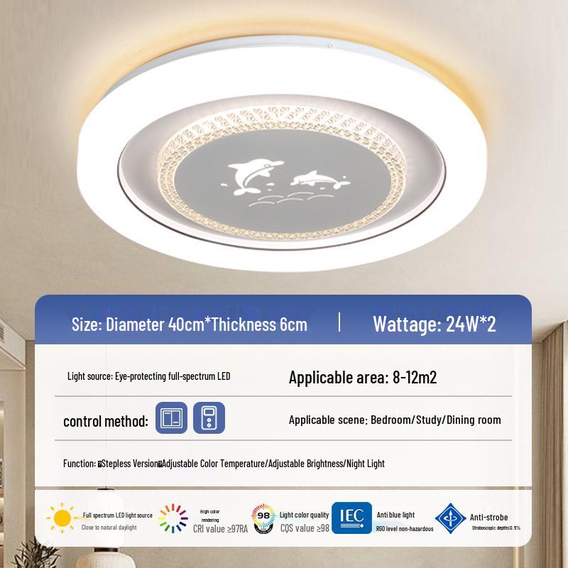 2025 Modern Minimalist LED Ceiling Light for Master Bedroom & Kids' Rooms - Full Spectrum Eye Protection