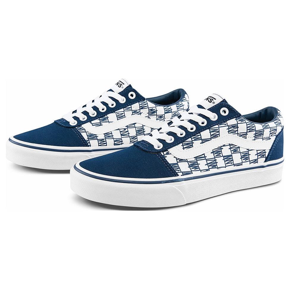 Vans Ward Low Top Skate Shoes Unisex Sneakers Blue White VN0A5HTSLKZ