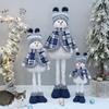 New Cloth PP Cotton Snowman Doll White Blue 50cm Snowman Toys Soft Christmas Decor Dolls Kids Gift
